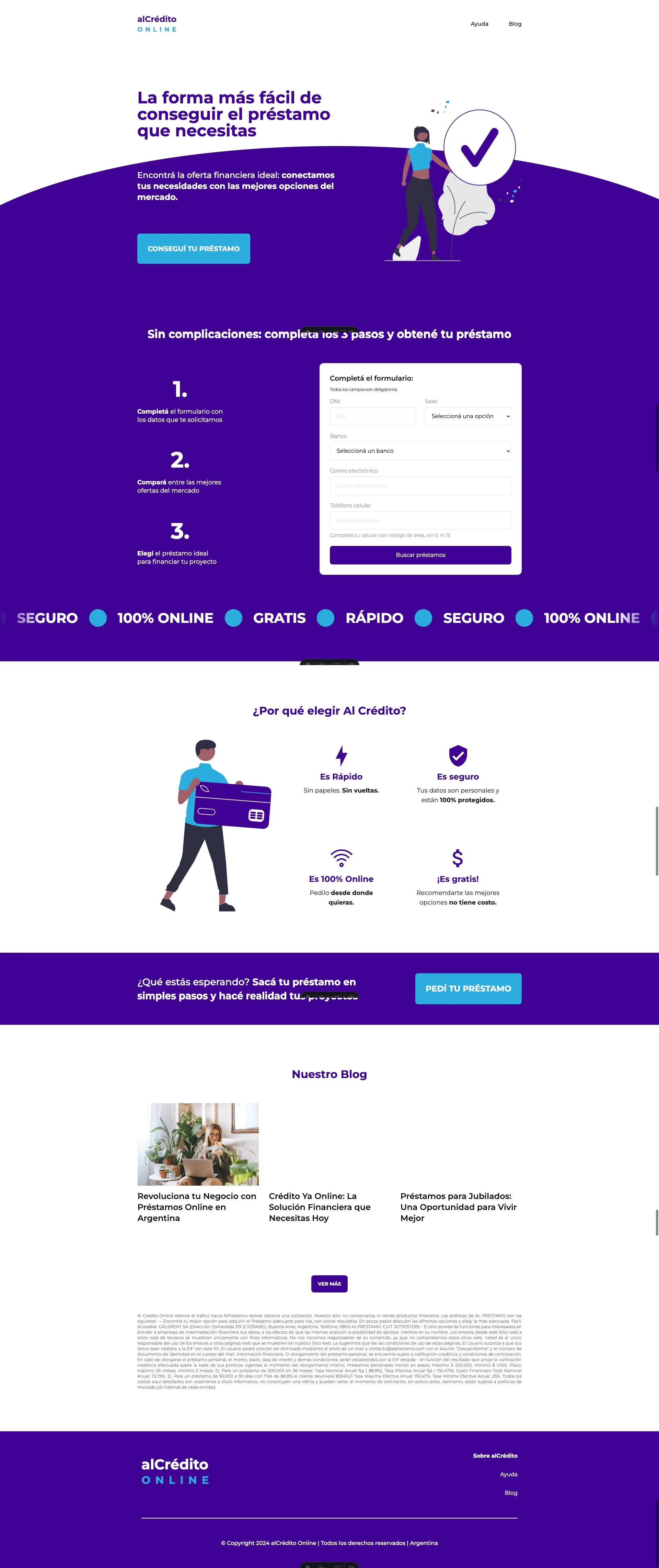 Preview de Al Crédito Online